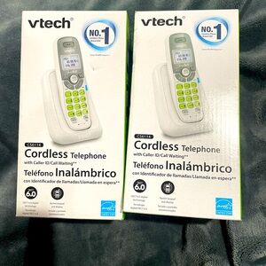 Cordless Phone with Caller ID/Call‎ Waiting, White/Grey with 1 Handset